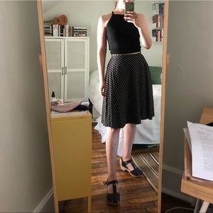 Uniqlo Ines de la Fressange Rayon Polka Dot Skirt